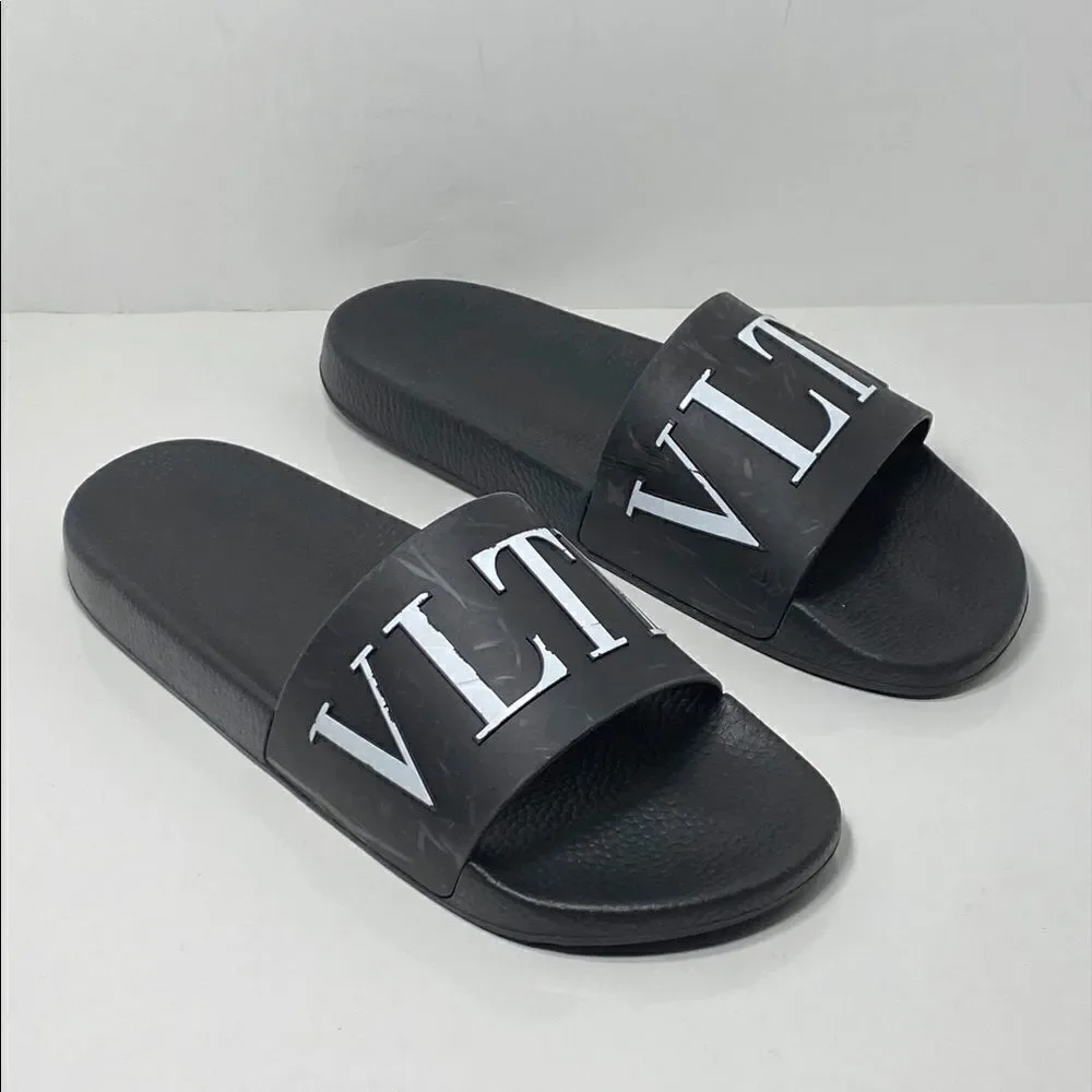 Valentino Garavani VLTN Rubber Slider Sandals size 44